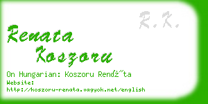 renata koszoru business card